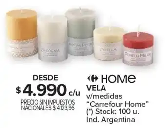Carrefour Carrefour home vela oferta