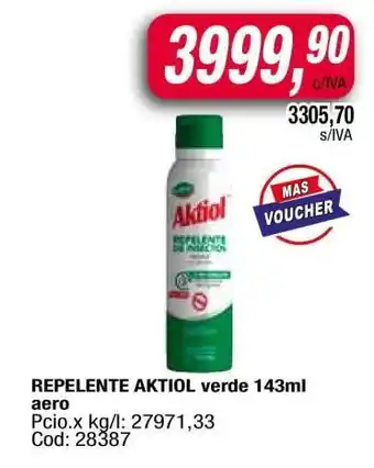 Maxiconsumo REPELENTE AKTIOL verde 143ml aero oferta