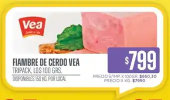 Supermercados Vea FIAMBRE DE CERDO VEA oferta
