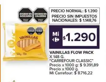 Carrefour Express Vainillas Flow Pack oferta