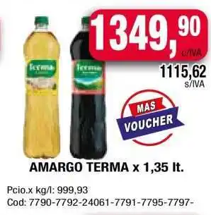 Maxiconsumo AMARGO TERMA x 1,35 lt oferta
