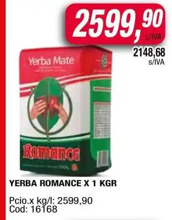 Maxiconsumo Yerba Romance X 1 KGR oferta