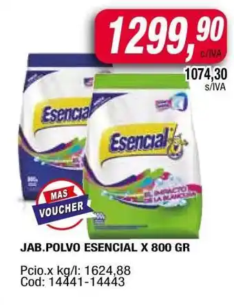 Maxiconsumo JAB.POLVO ESENCIAL X 800 GR oferta