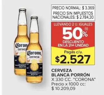 Carrefour Market Cerveza Blanca Porron oferta