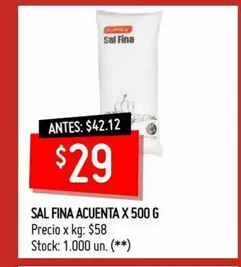 Changomas Sal fina acuenta x 500 g oferta