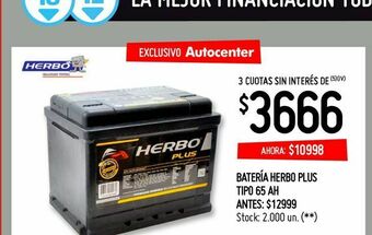 Changomas Batería herbo plus oferta