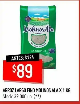 Walmart Arroz largo molinos ala oferta
