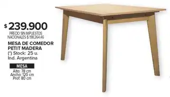 Carrefour Mesa de comedor petit madera oferta