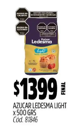 Supermercados Yaguar Azúcar Ledesma Light oferta