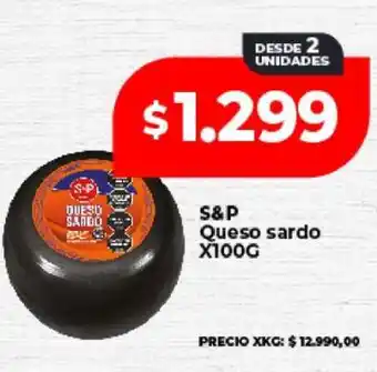 Supermayorista Vital S&P Queso sardo X100G oferta