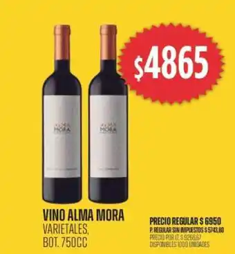 Supermercados Vea VINO ALMA MORA oferta