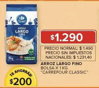 Carrefour Arroz Largo Fino oferta