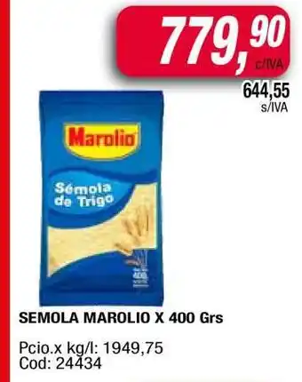 Maxiconsumo SEMOLA MAROLIO X 400 Grs oferta