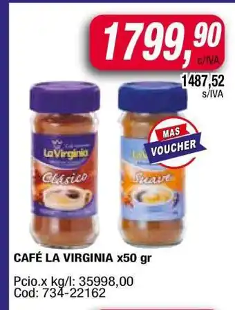 Maxiconsumo CAFÉ LA VIRGINIA x50 gr oferta