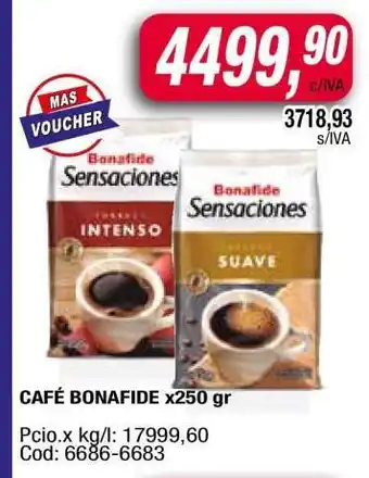 Maxiconsumo CAFÉ BONAFIDE x250 gr oferta
