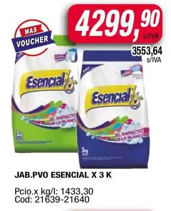 Maxiconsumo JAB.PVO ESENCIAL X 3 K oferta