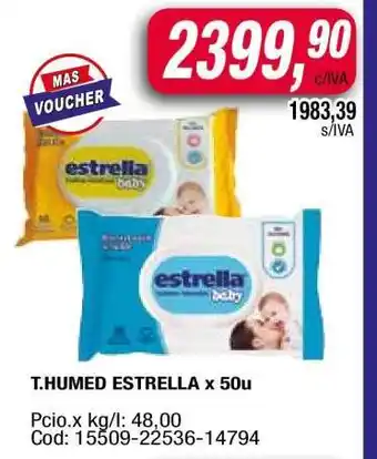 Maxiconsumo T.HUMED ESTRELLA x 50u oferta