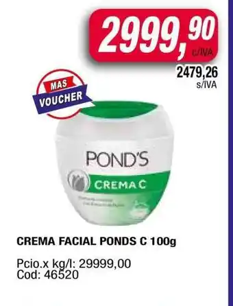 Maxiconsumo CREMA FACIAL PONDS C 100g oferta