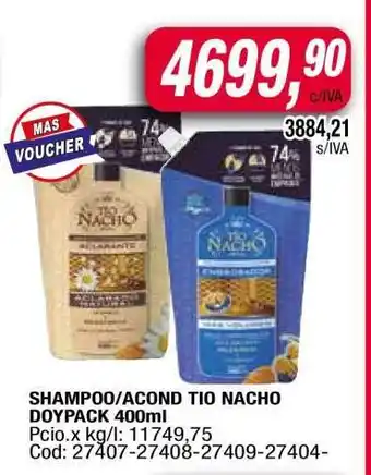 Maxiconsumo SHAMPOO/ACOND TIO NACHO DOYPACK 400ml oferta