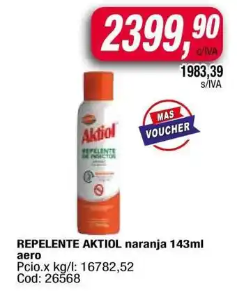 Maxiconsumo REPELENTE AKTIOL naranja 143ml aero oferta