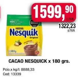Maxiconsumo CACAO NESQUICK x 180 grs oferta