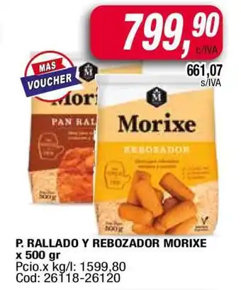 Maxiconsumo P. RALLADO Y REBOZADOR MORIXE oferta