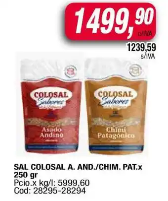 Maxiconsumo SAL COLOSAL A. AND./CHIM. PAT oferta