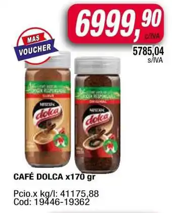Maxiconsumo CAFÉ DOLCA x170 gr oferta