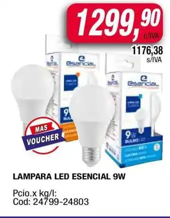 Maxiconsumo LAMPARA LED ESENCIAL 9W oferta