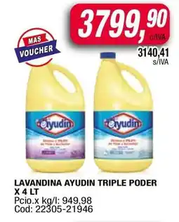 Maxiconsumo LAVANDINA AYUDIN TRIPLE PODER X 4 LT oferta