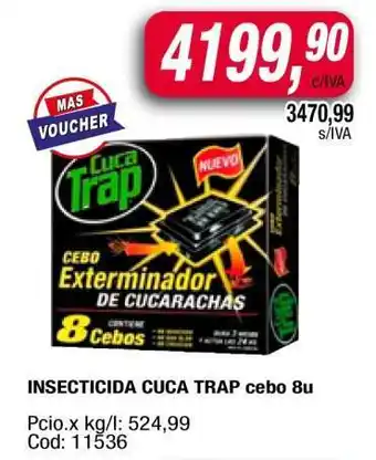 Maxiconsumo INSECTICIDA CUCA TRAP cebo 8u oferta