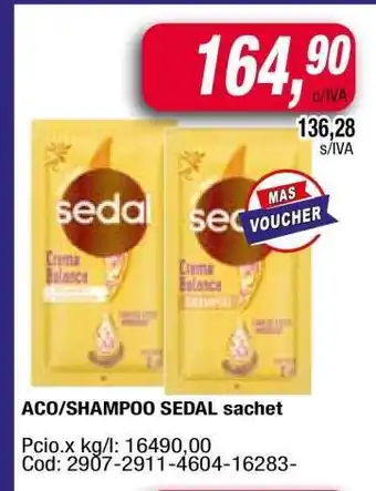 Maxiconsumo ACO/SHAMPOO SEDAL sachet oferta