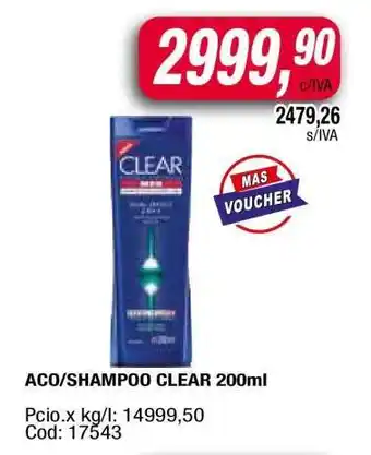 Maxiconsumo ACO/SHAMPOO CLEAR 200ml oferta