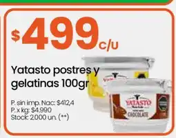 Changomas Yatasto postres y gelatinas 100gr oferta