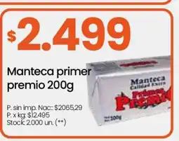 Changomas Manteca primer premio 200g oferta