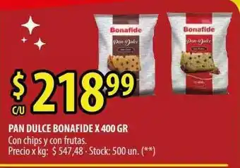 Punto Mayorista Pan Dulce Bonafide oferta