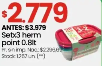 Changomas Setx3 herm point oferta