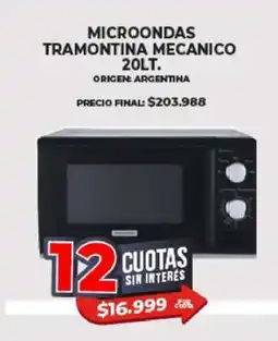 Supermayorista Vital Microondas Tramontina Mecánico 20LT oferta