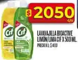 Supermercados DIA Cif lavavajilla bioactive limon/lima oferta