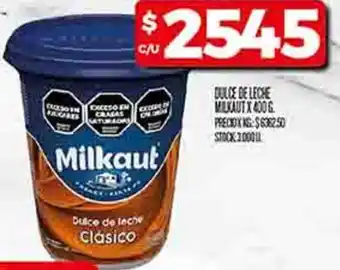 Supermercados DIA Milkaut dulce de leche clásico oferta