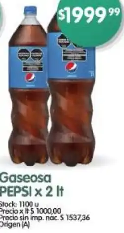 Supermercados Buenos Días Pepsi gaseosa oferta