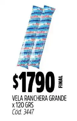 Supermercados Yaguar VELA RANCHERA GRANDE x 120 GRS oferta
