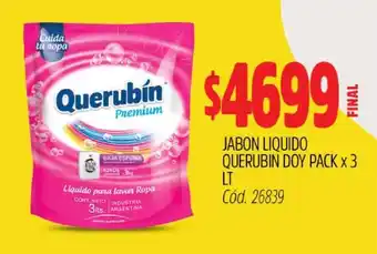 Supermercados Yaguar Jabon Liquido Querubin Doy Pack x 3 LT oferta