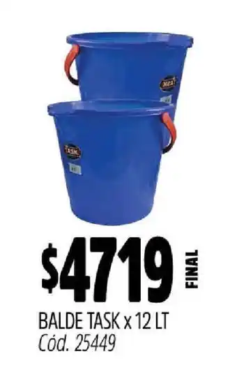 Supermercados Yaguar BALDE TASK x 12 LT oferta