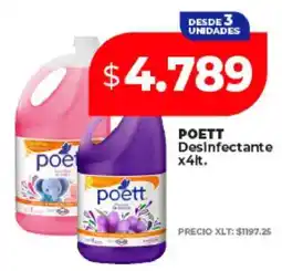 Supermayorista Vital POETT Desinfectante x4lt oferta