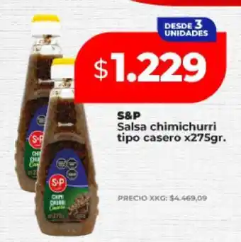 Supermayorista Vital S&P Salsa chimichurri tipo casero x275gr oferta