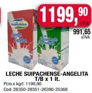 Maxiconsumo LECHE SUIPACHENSE-ANGELITA T/B x 1 lt oferta