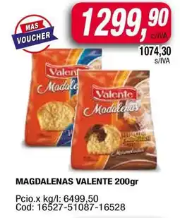 Maxiconsumo MAGDALENAS VALENTE 200gr oferta