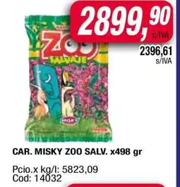 Maxiconsumo CAR. MISKY ZOO SALV. x498 gr oferta