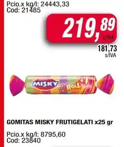 Maxiconsumo Gomitas Misky Frutigelati x25 gr oferta